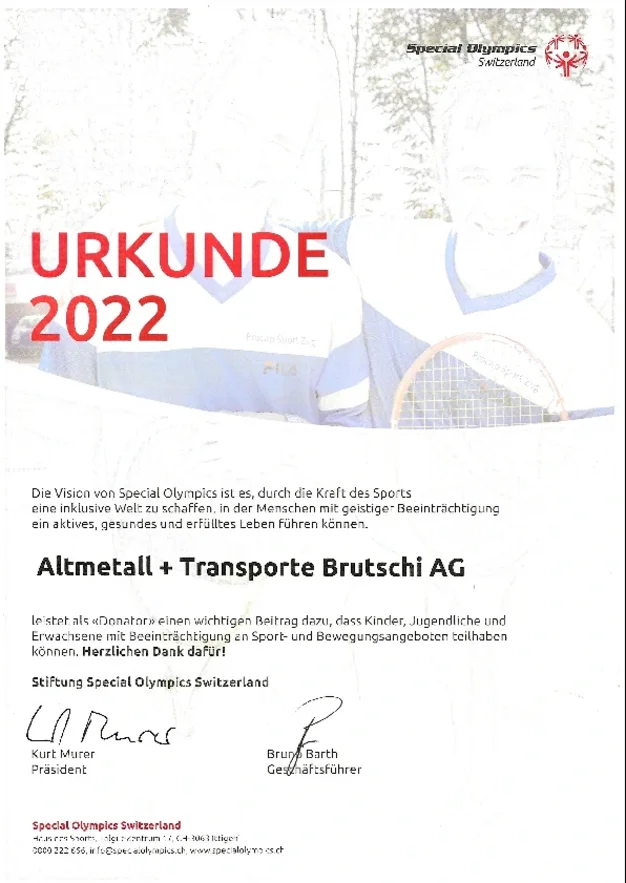 Special Olympics - Behindertensport Schweiz 2022